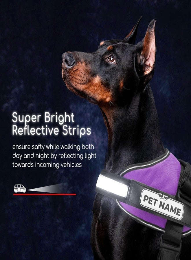 KIKA Pets No Pull Dog Harness with Name | Custom Dog Harness for Large Dogs, Extra Large Size (for Above 36 kg Dogs) Purple - Image 4